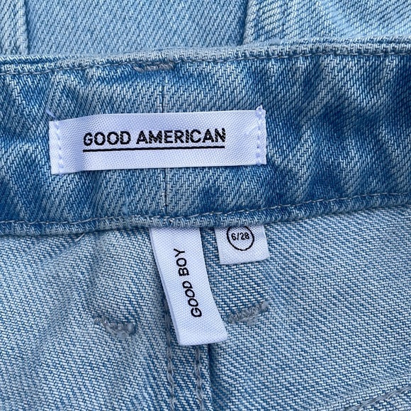 Good American Good Boy Jeans with Slit size 6 NWT Blue 456 - Picture 7 of 8